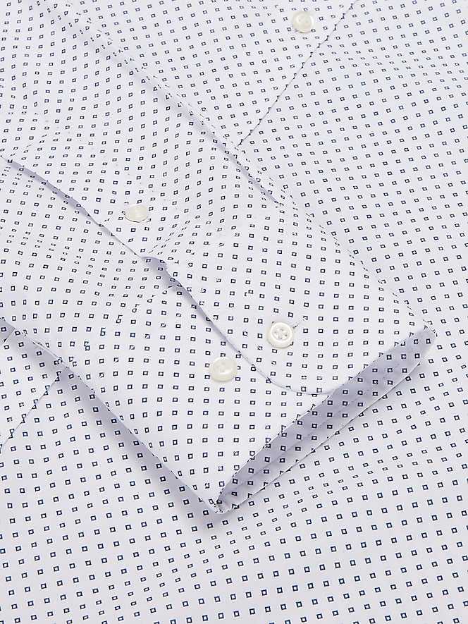 Egara Skinny Fit Diamond Pattern Dress Shirt