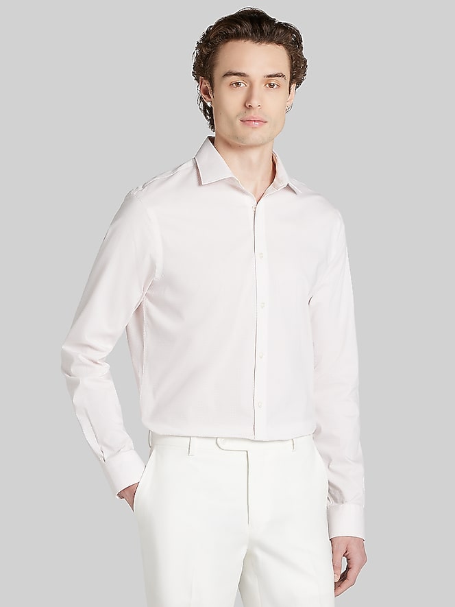 Egara Skinny Fit Triangles Pattern Dress Shirt