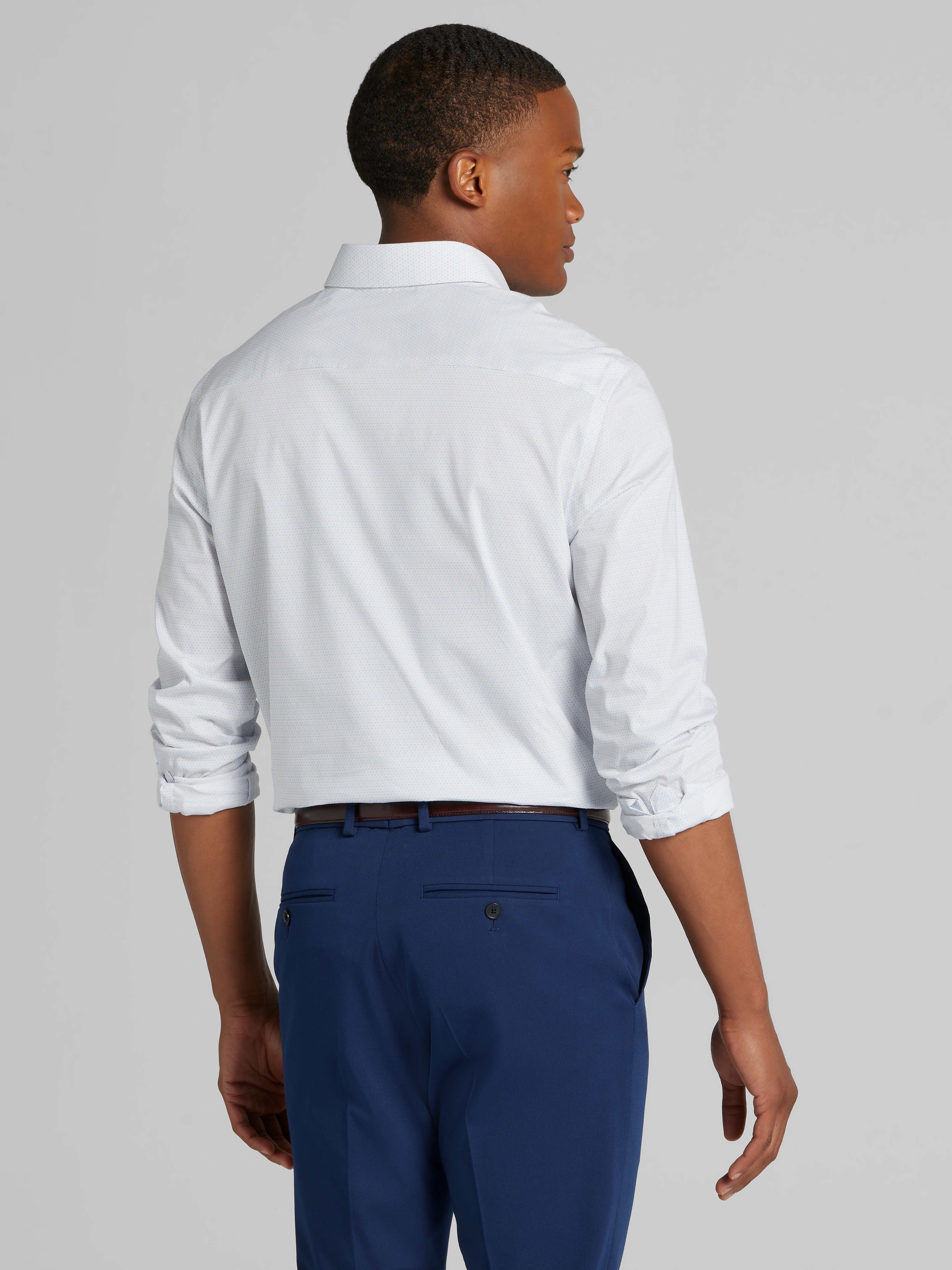 Skinny Fit Floral Dress Shirt