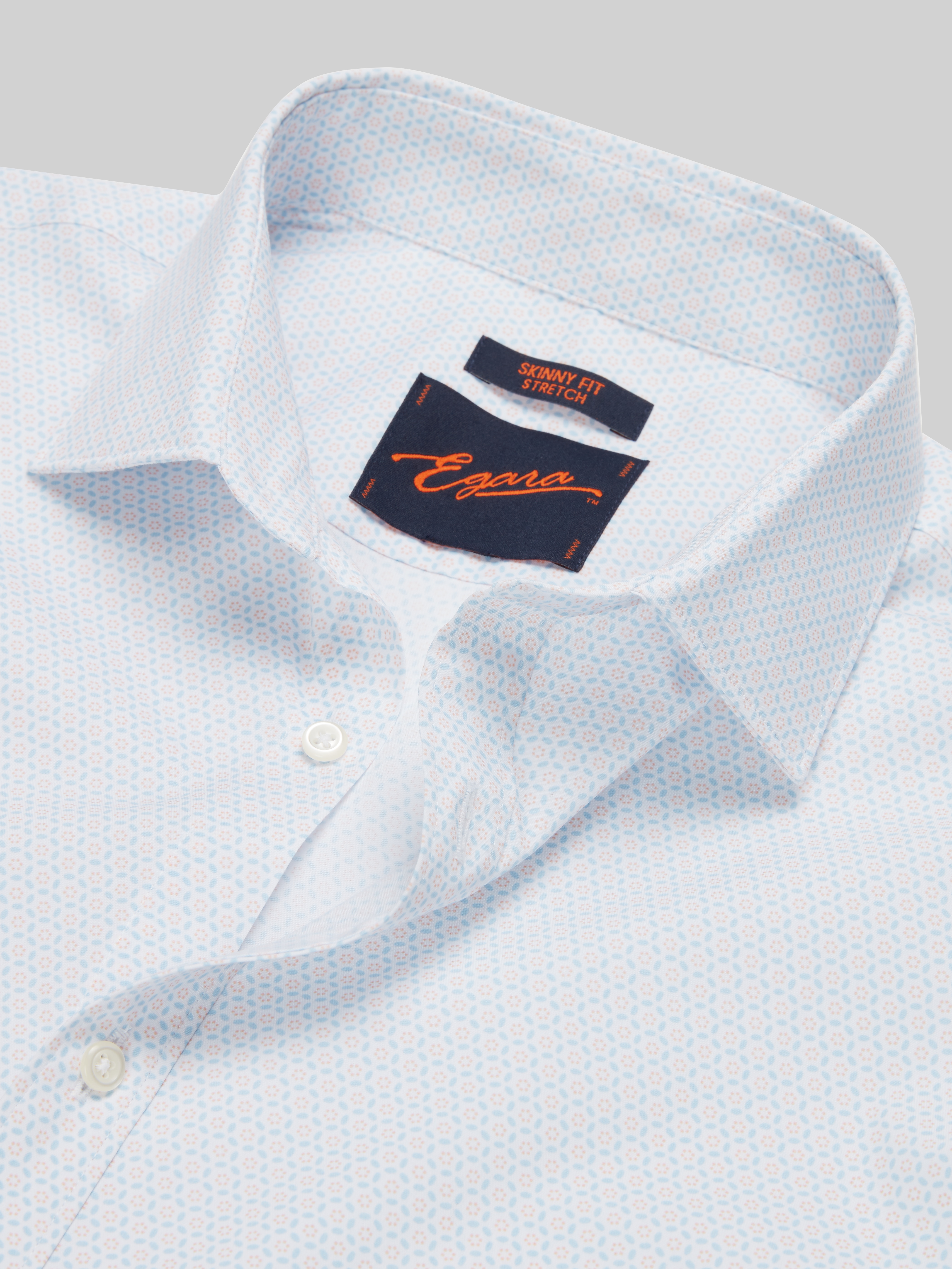 Skinny Fit Floral Dress Shirt