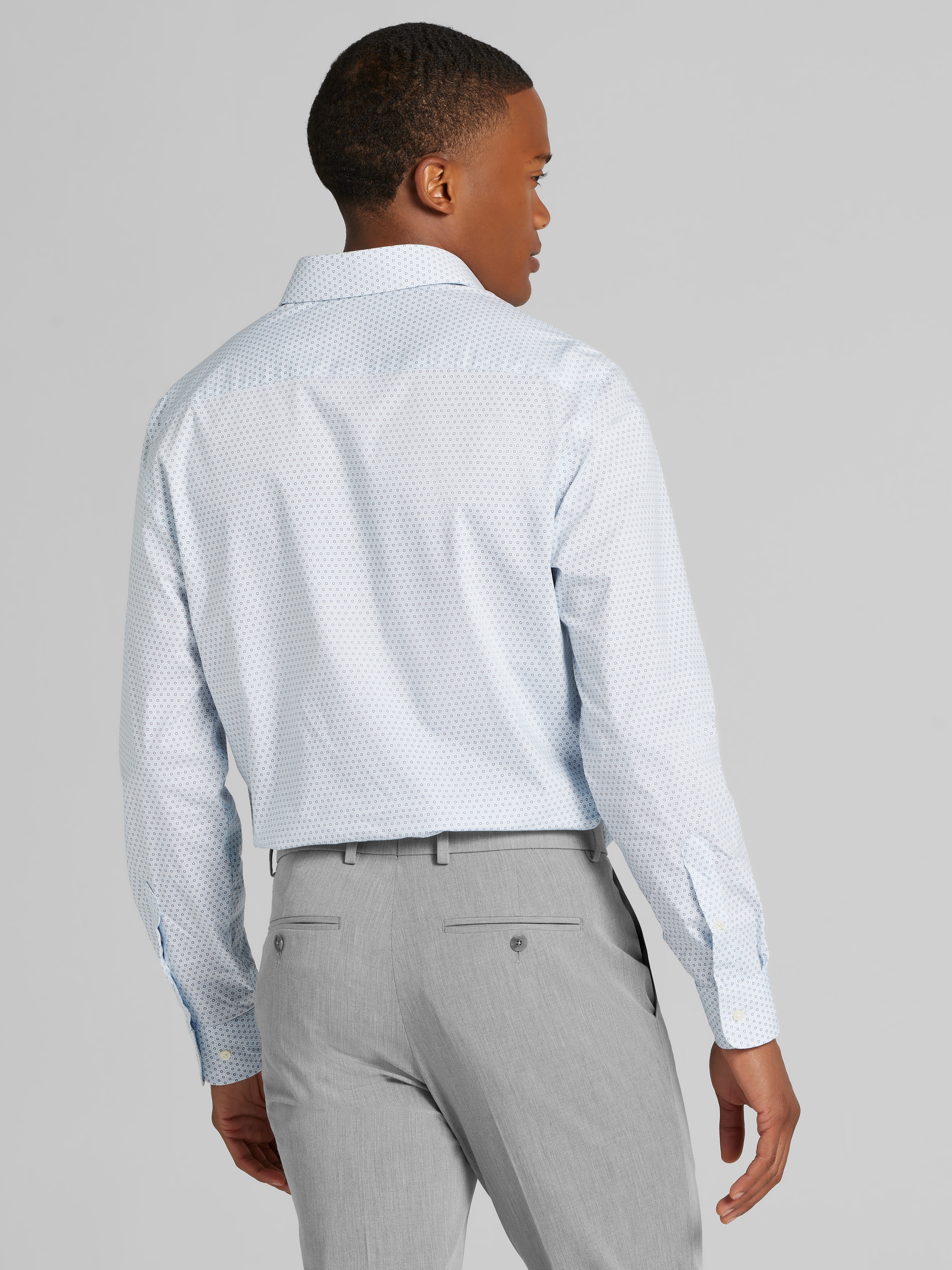 Skinny Fit Floral Dress Shirt