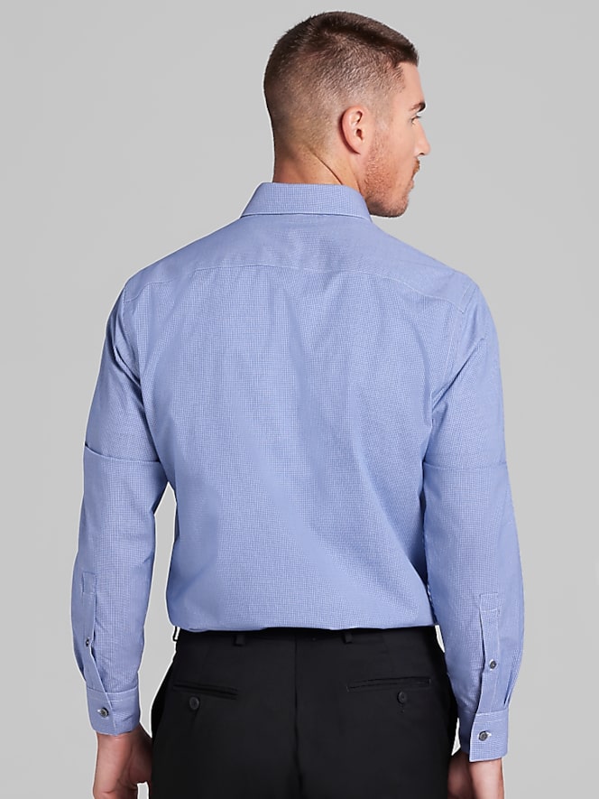 Awearness Kenneth Cole Slim Fit Stretch Micro Check Dress Shirt
