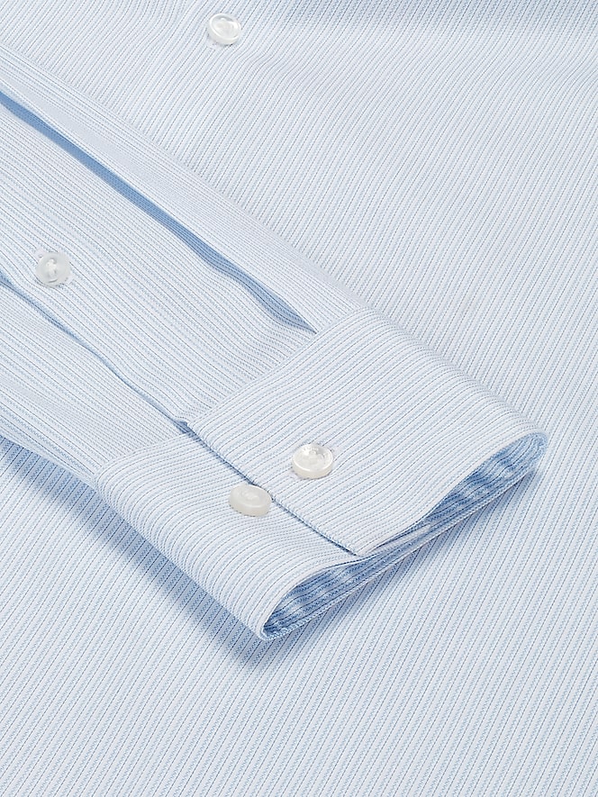 Calvin Klein Slim Fit Stripe Supima Cotton Dress Shirt