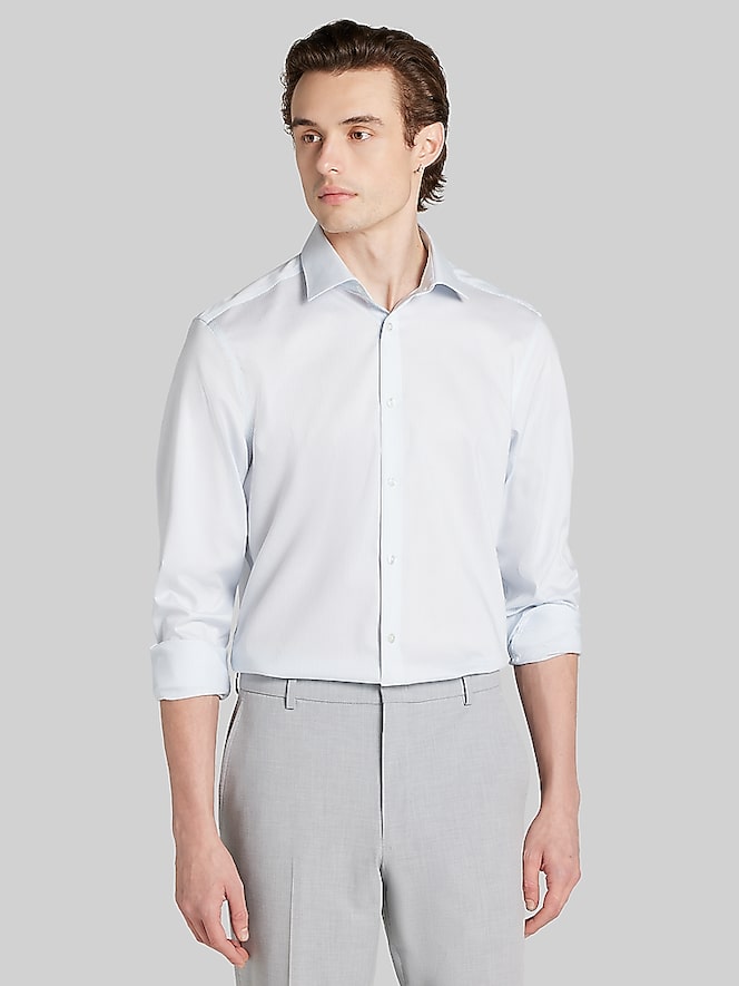 Calvin Klein Slim Fit Stripe Supima Cotton Dress Shirt