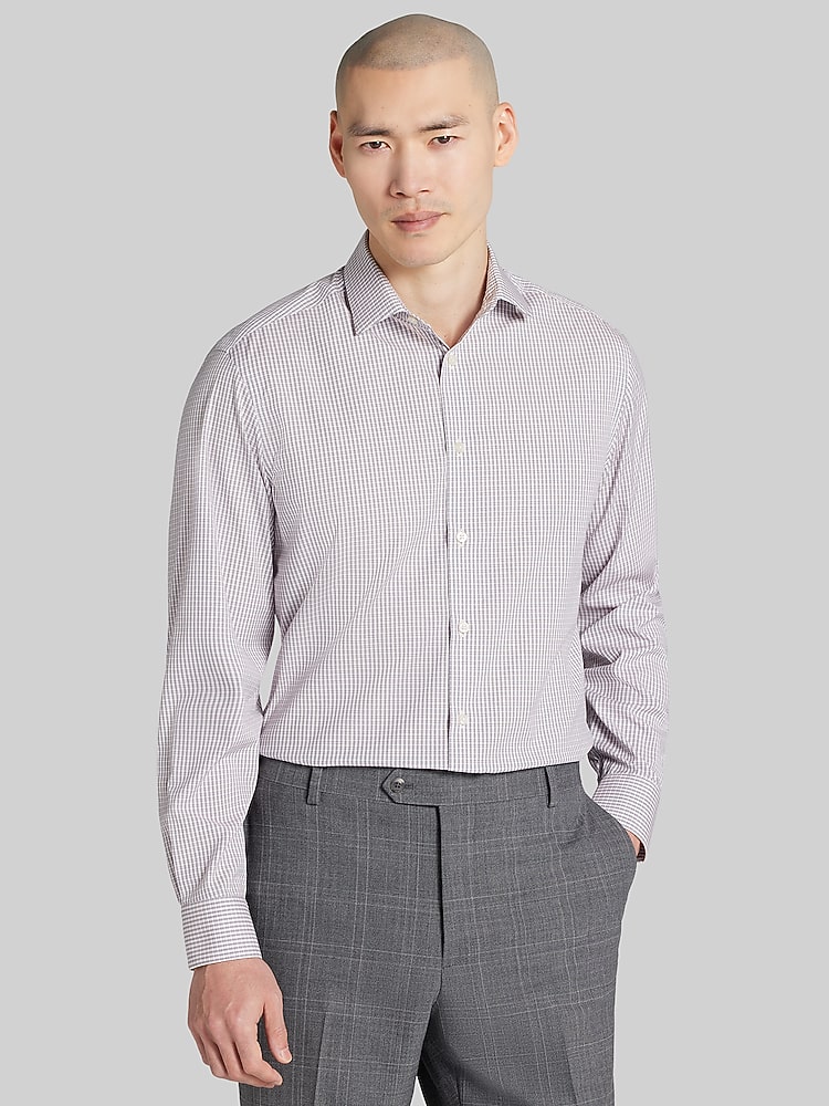 slim fit plaid dress shirts Hechter Paris Plaid Slim Fit Dress Shirt – SHOP ROFFE