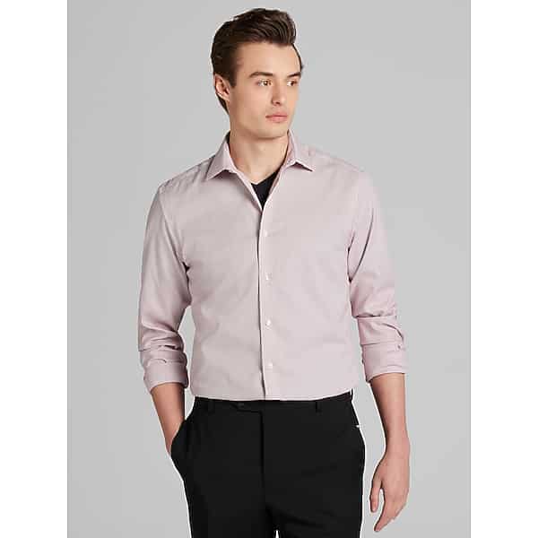 Awearness Kenneth Cole Men's Slim Fit Ultra Performance Stretch Dress Shirt Rust - Size: 17 36/37 TMW5B3570724