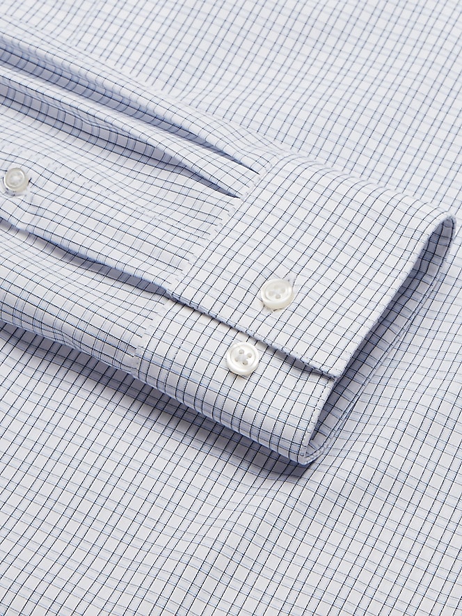 Awearness Kenneth Cole Slim Fit Ultra Performance Stretch Mini Plaid Dress Shirt