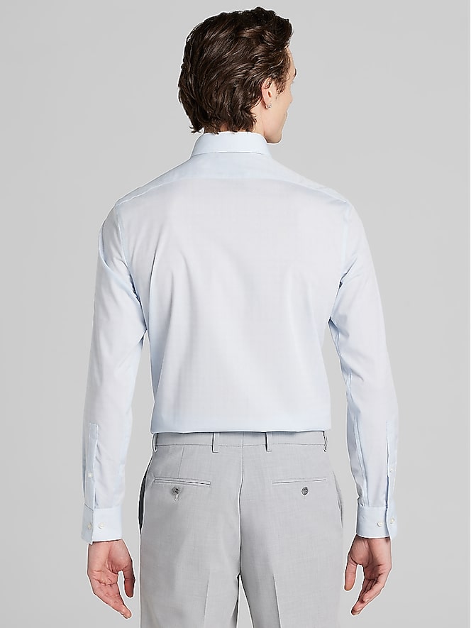 Calvin Klein Slim Fit Textured Solid Supima Cotton Dress Shirt