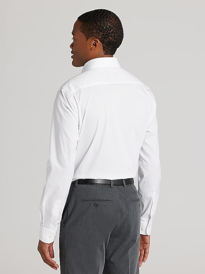 Egara Skinny Fit Solid Covered Placket Dress Shirt