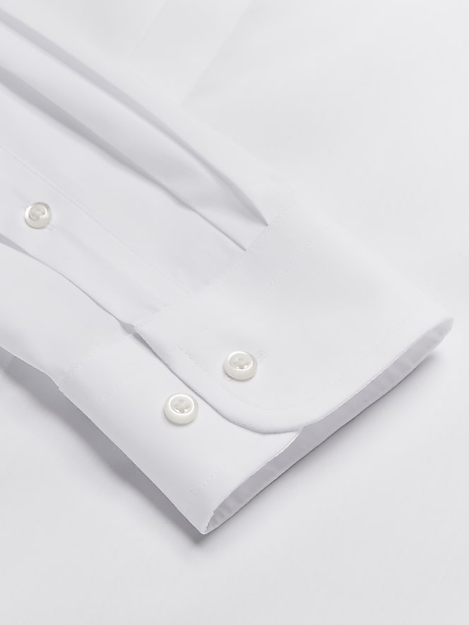 Egara Skinny Fit Solid Covered Placket Dress Shirt