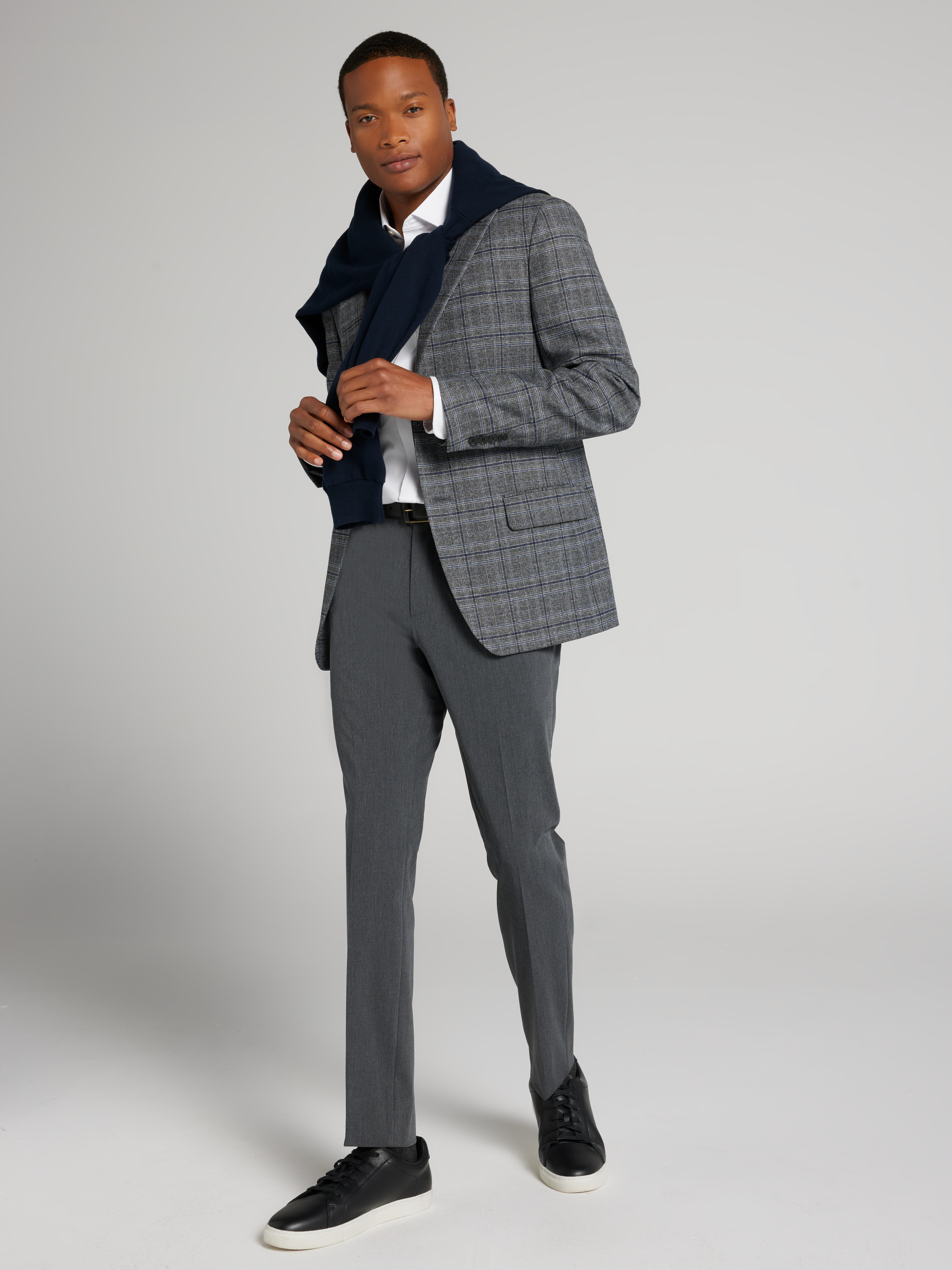Skinny Fit Solid Covered Placket Dress Shirt