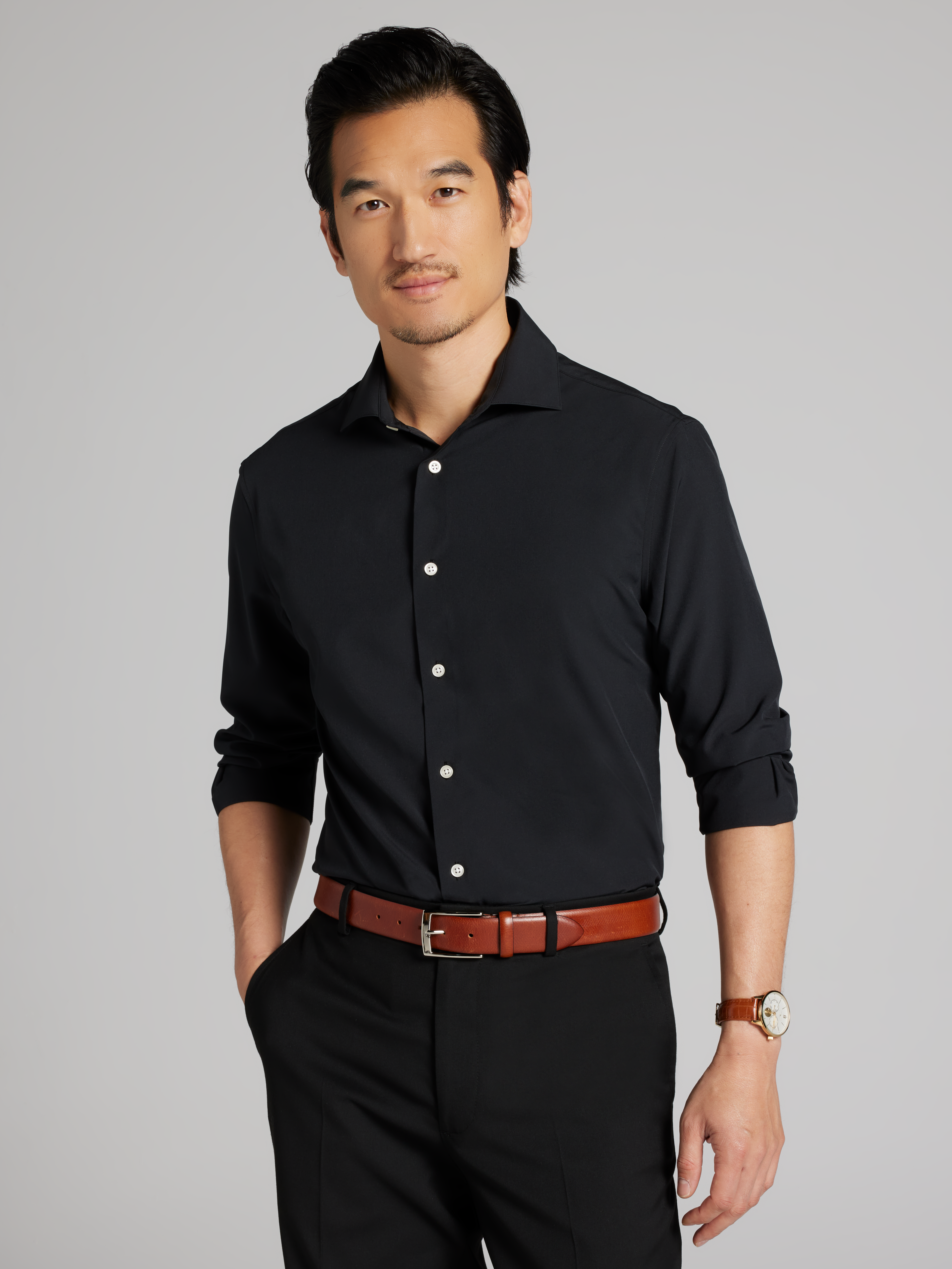 Slim Fit 4-Way Stretch Dress Shirt