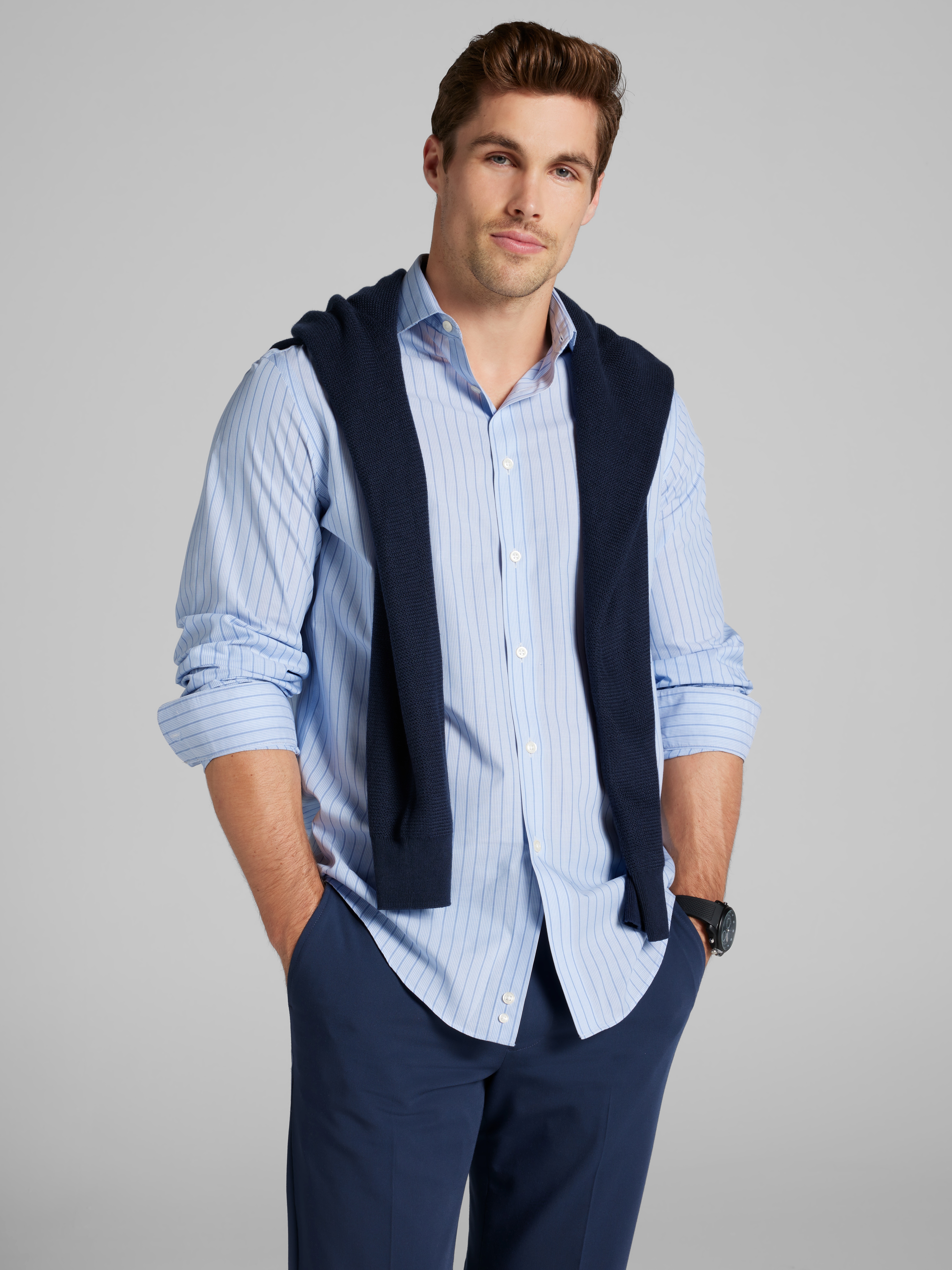 Modern Fit Bengal Stripe Dress Shirt
