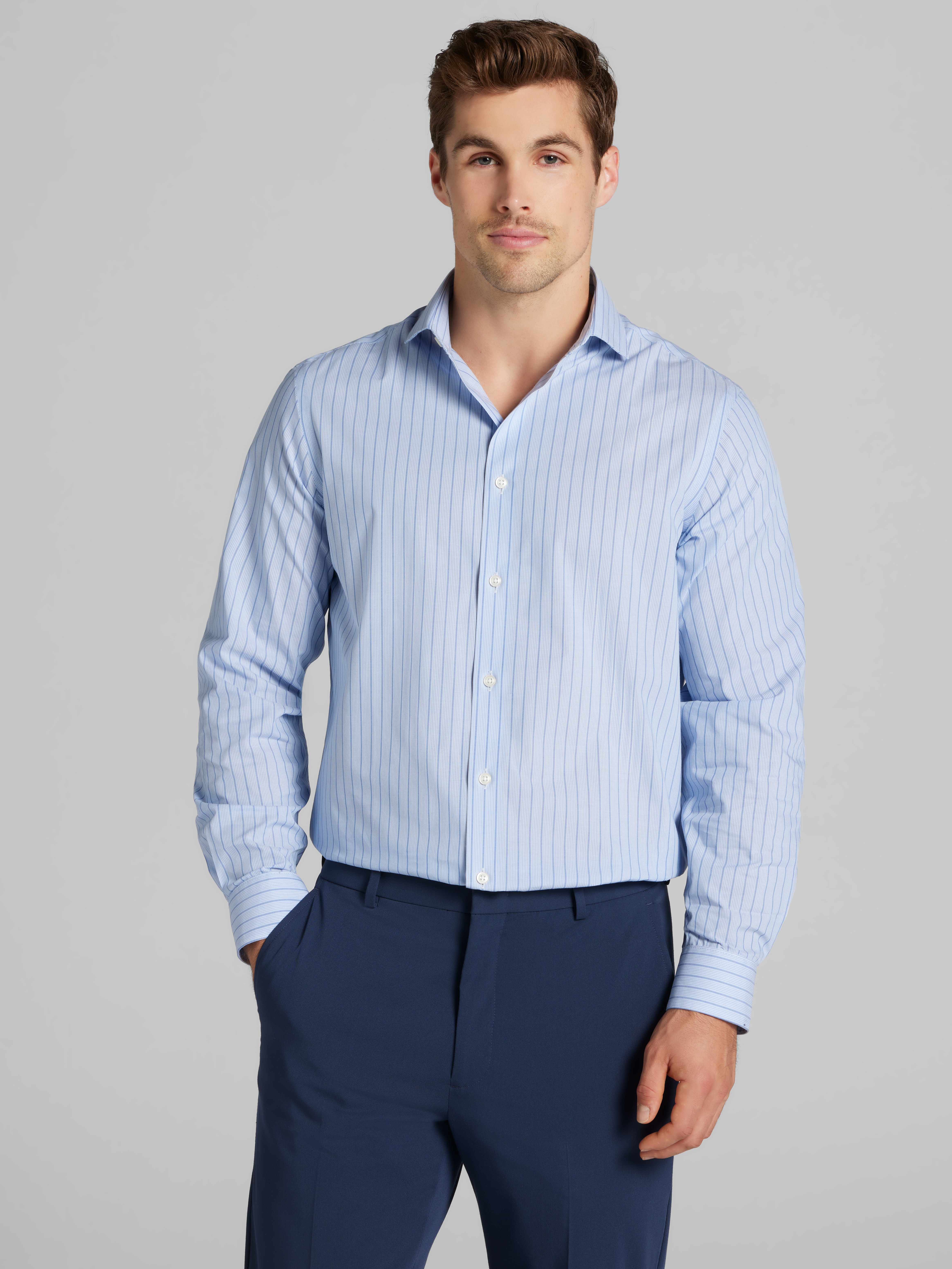 Modern Fit Bengal Stripe Dress Shirt
