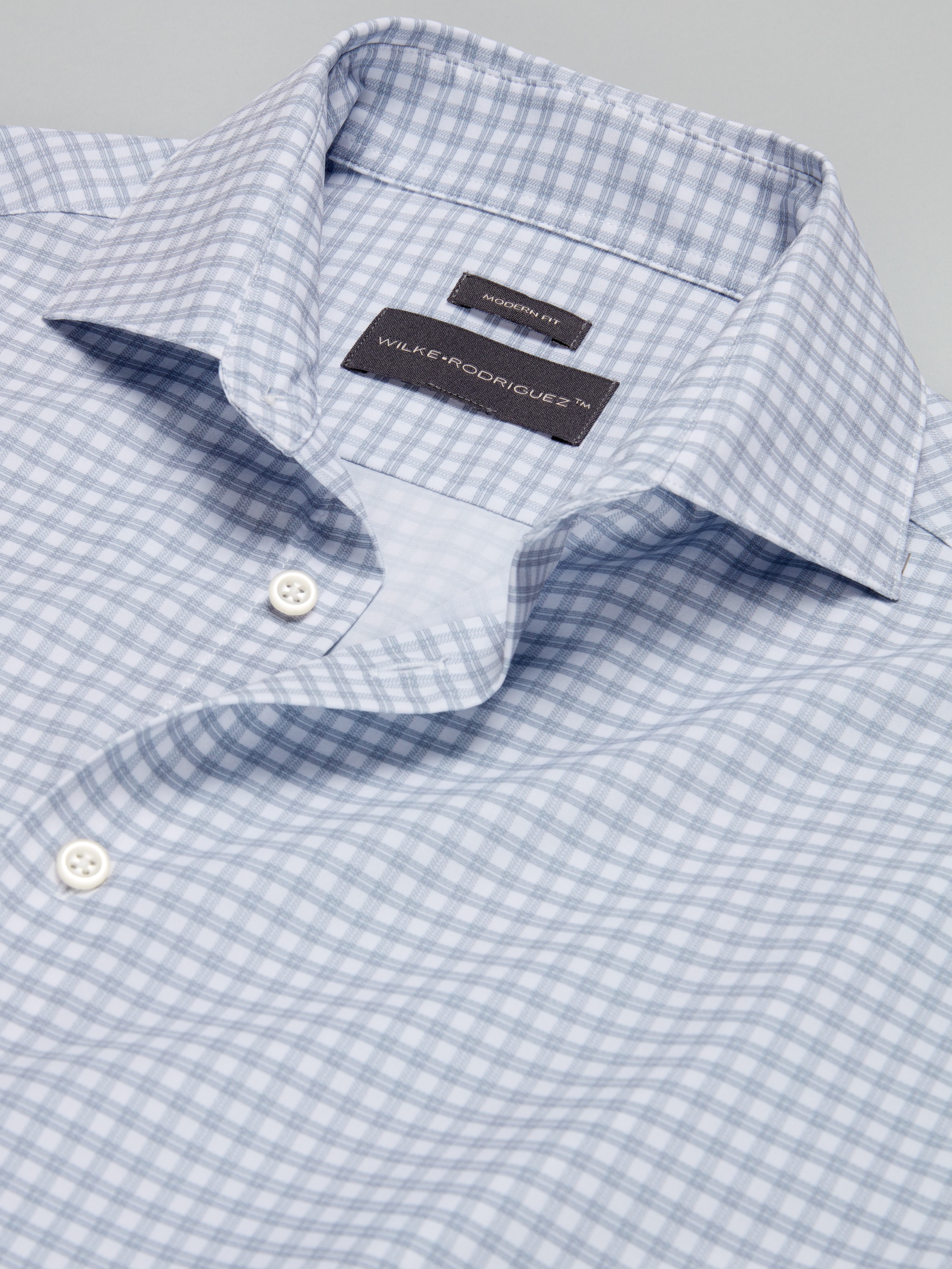 Modern Fit Small Check Dress Shirt
