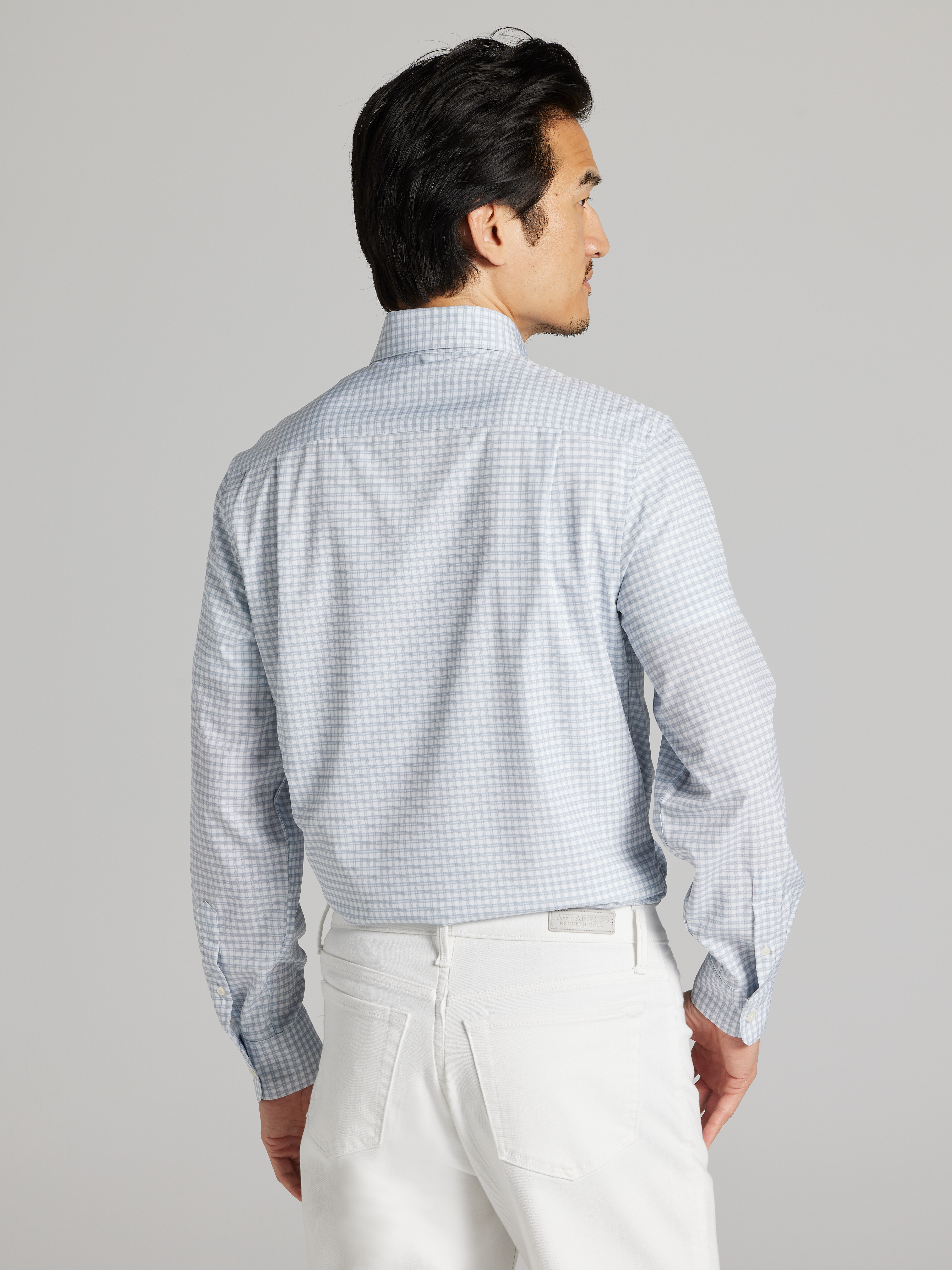 Modern Fit Small Check Dress Shirt
