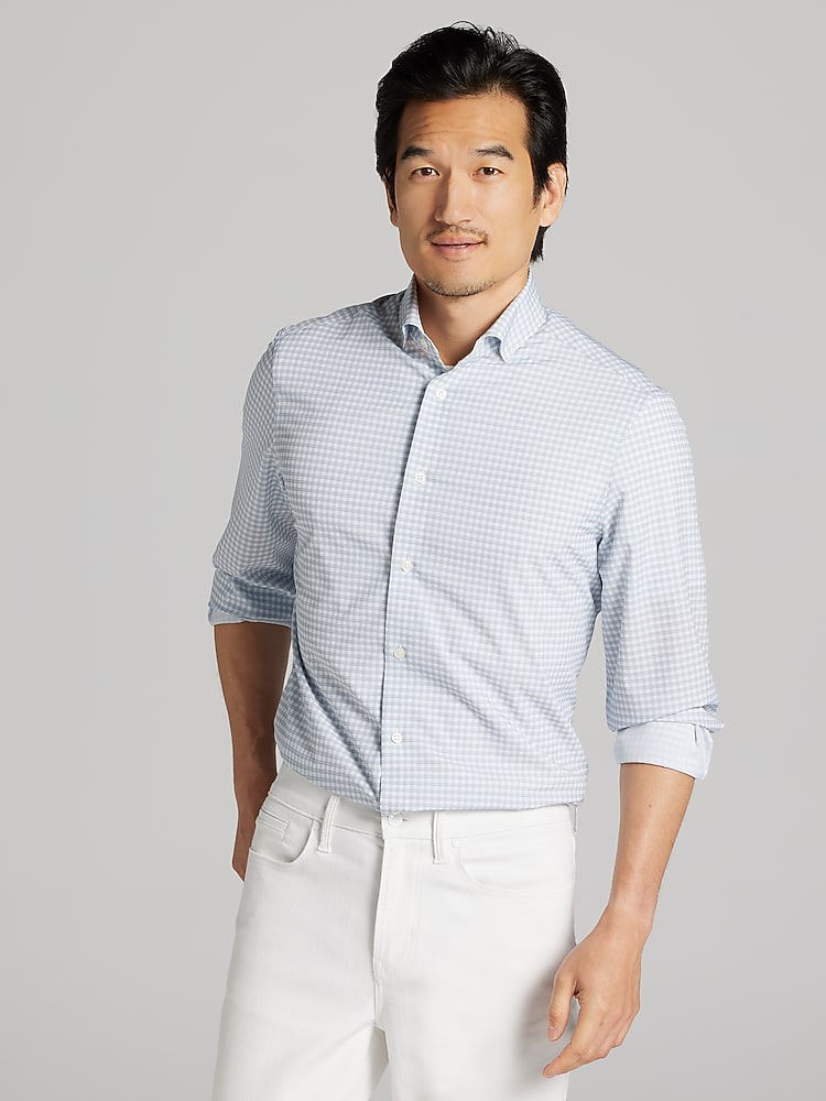 slim fit dress slacks Ecru Modern Fit Dress Shirt, 7XL 23-23.5 ( 38/39) main image 1