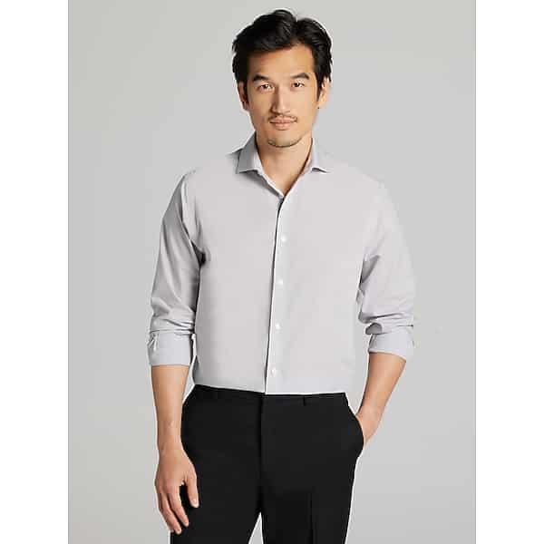 Wilke-Rodriguez Men's Slim Fit Dress Shirt Grey - Size: 15 1/2 34/35