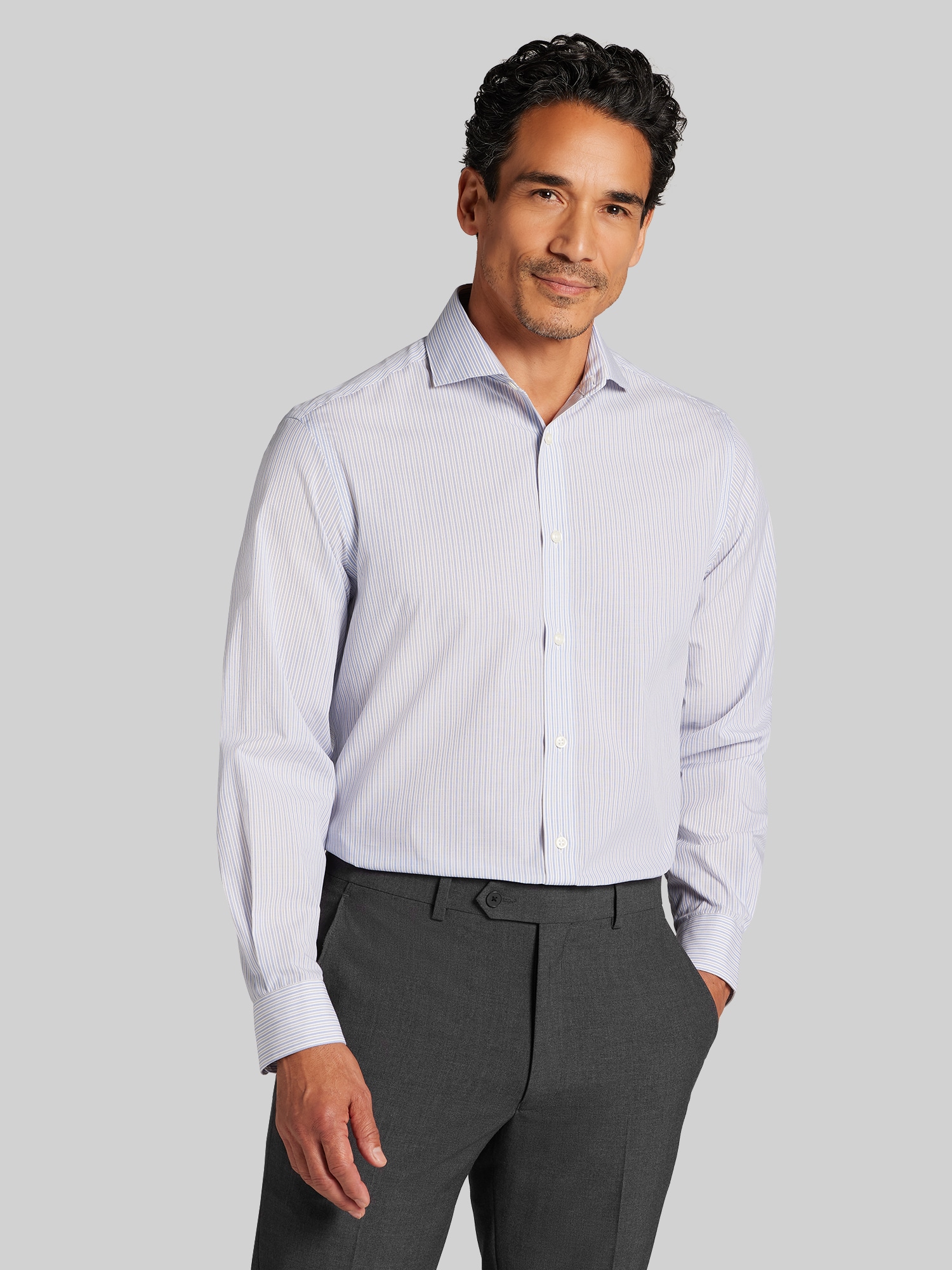 Modern Fit Stripe Dress Shirt