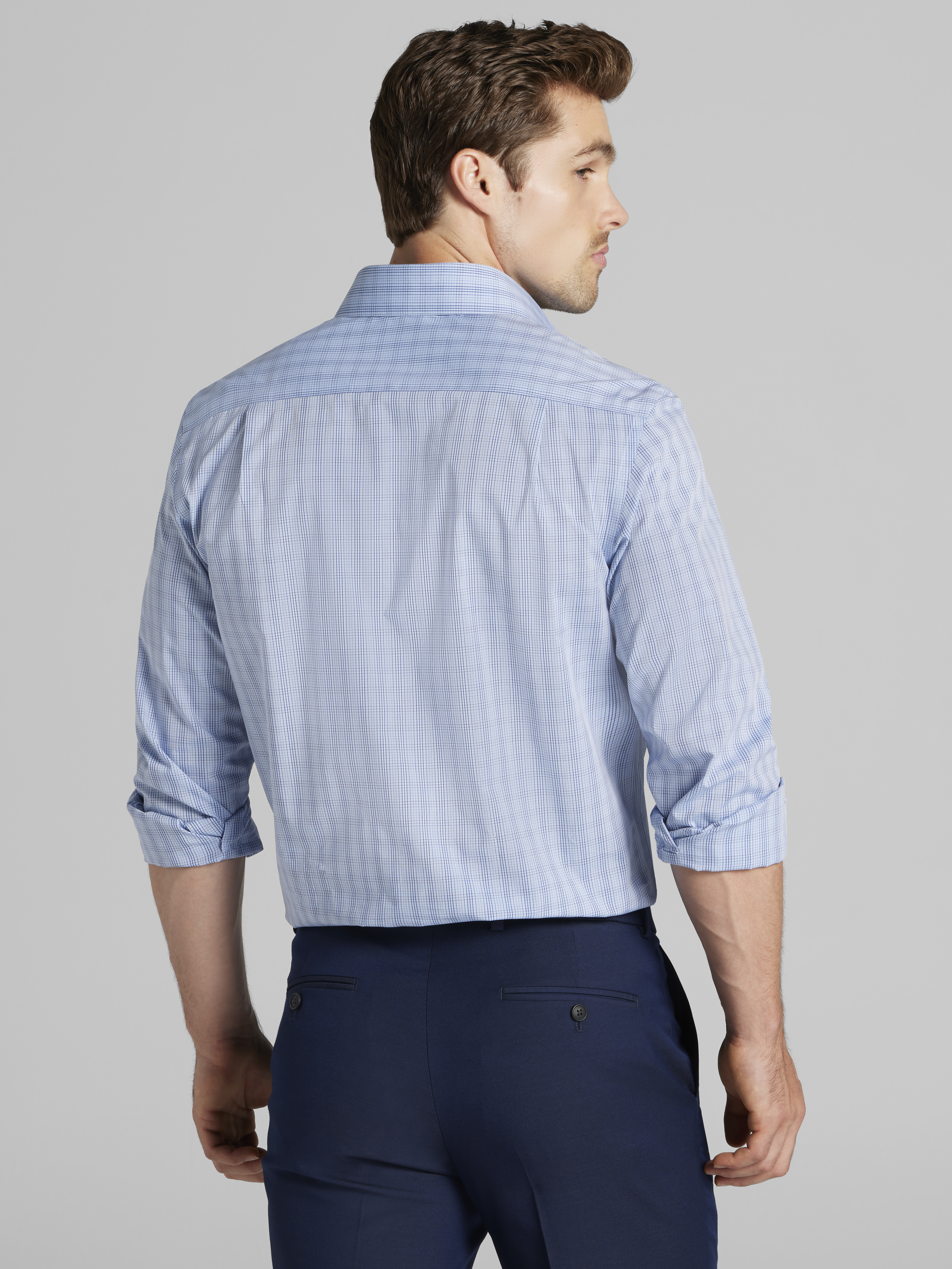 Modern Fit Double Check Dress Shirt
