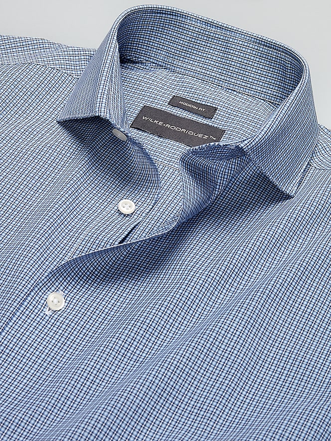 Wilke-Rodriguez Modern Fit Mini Check Dress Shirt
