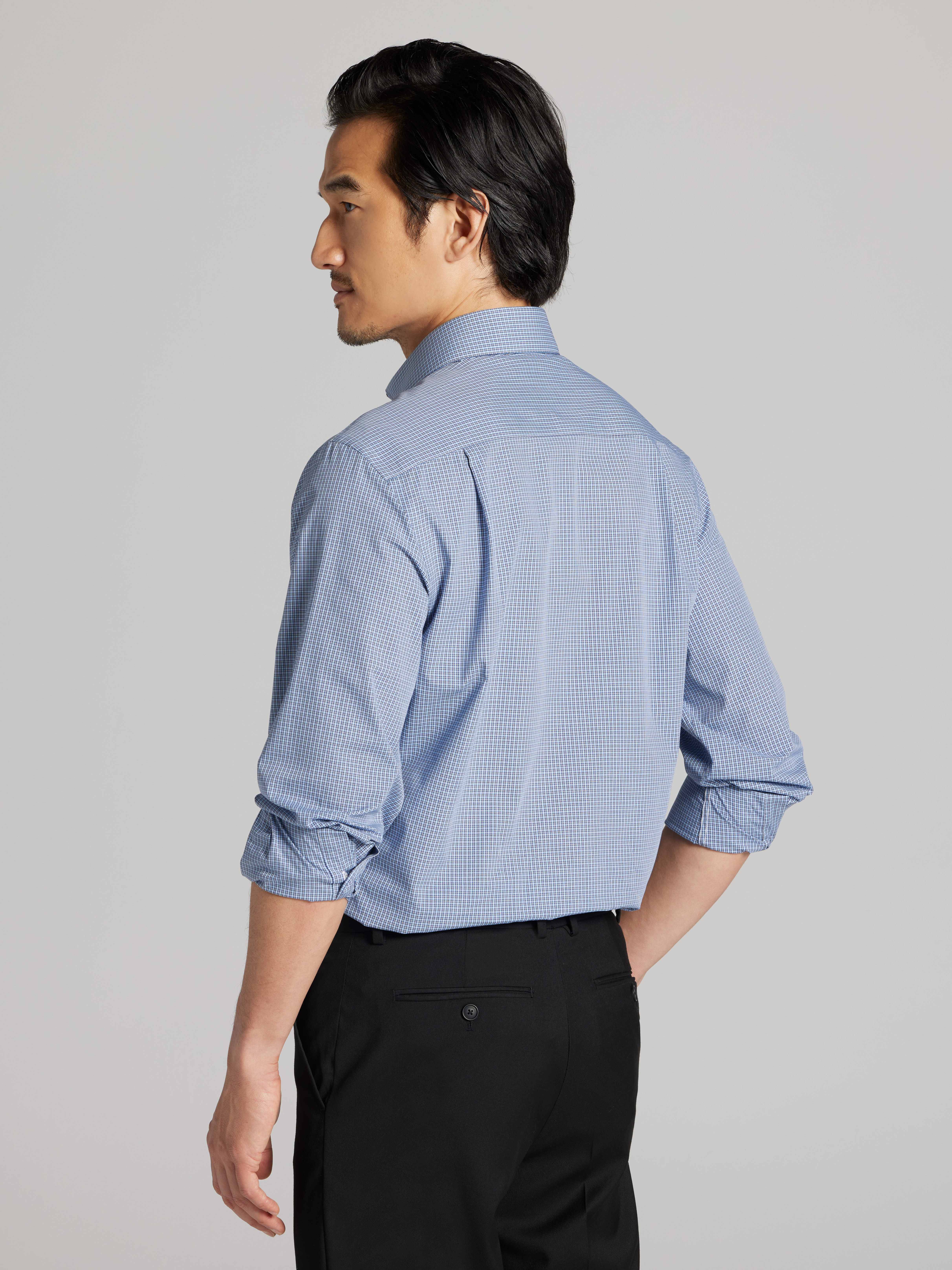 Modern Fit Mini Check Dress Shirt
