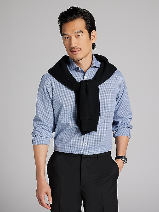 Wilke-Rodriguez Modern Fit Mini Check Dress Shirt | Dress