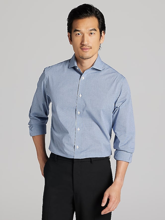 Wilke-Rodriguez Modern Fit Mini Check Dress Shirt