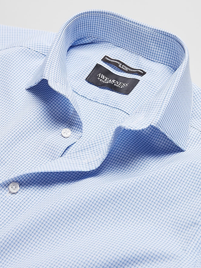 Awearness Kenneth Cole Slim Fit Check Dress Shirt