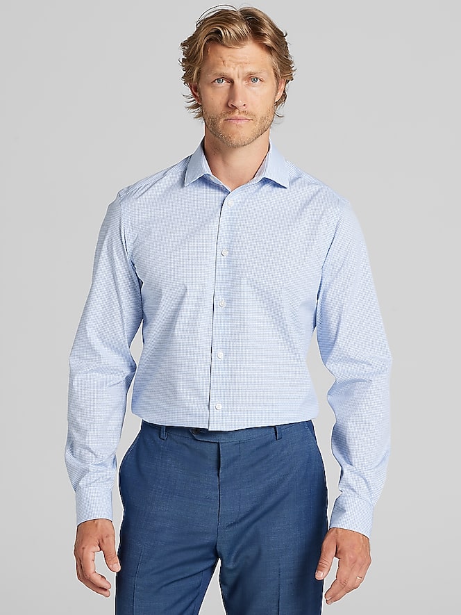 Awearness Kenneth Cole Slim Fit Check Dress Shirt
