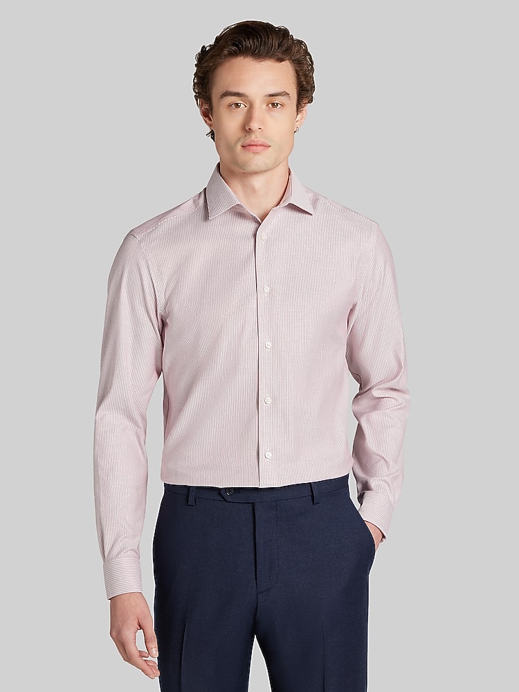 burgundy dress shirt slim fit Ferrecci Virgo Burgundy Regular Fit Dress Shirt 16 Large 36-37 Sleeve main image 0