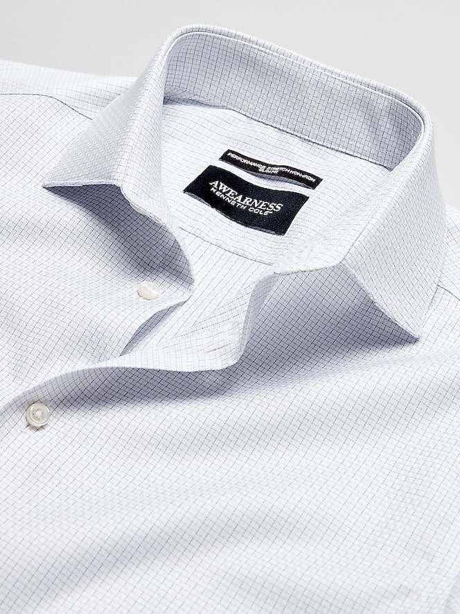 Awearness Kenneth Cole Slim Fit Check Dress Shirt