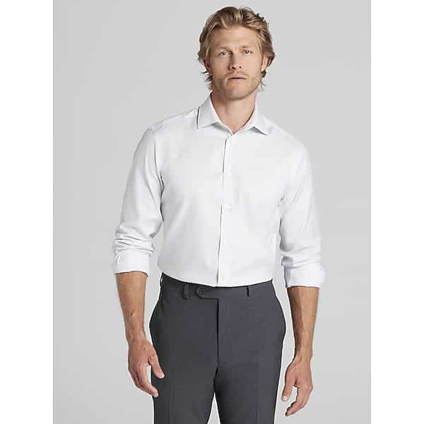 Awearness Kenneth Cole Big & Tall Men's Slim Fit Check Dress Shirt Light Blue - Size: 18 1/2 34/35