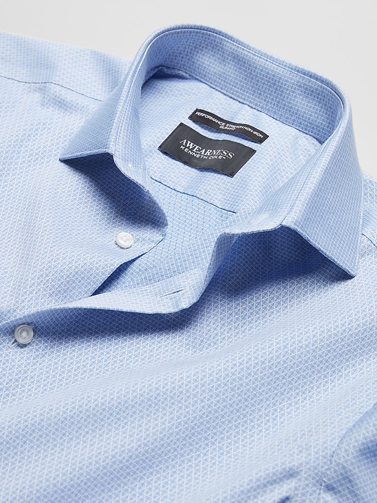 17 38 39 dress shirts Damon Men's Grey 17 x 38/39 Tall Button Down Collar Dress Shirt