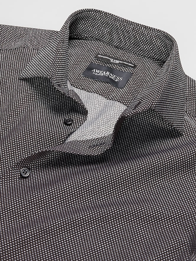 Awearness Kenneth Cole Slim Fit Check Sport Shirt