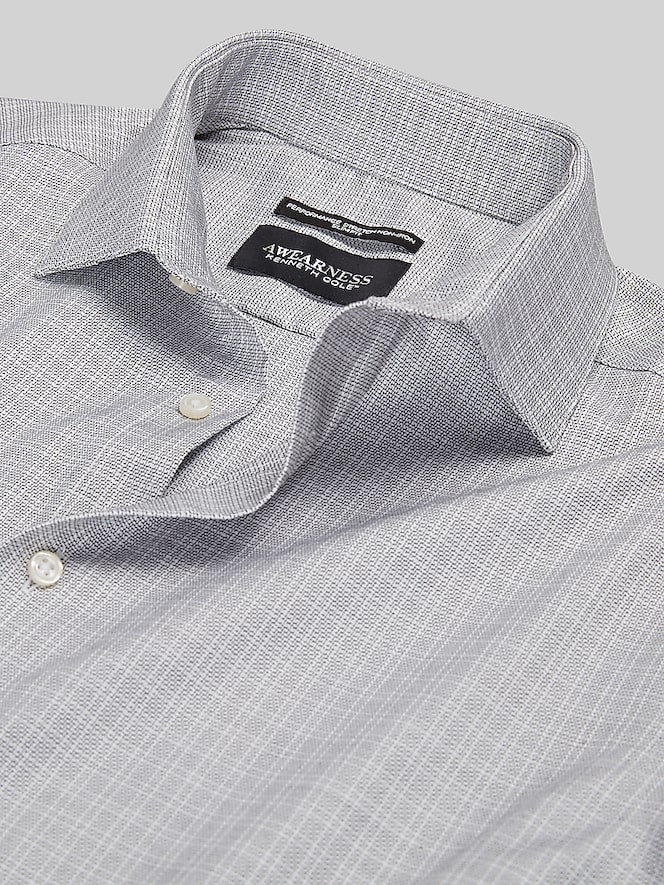 Awearness Kenneth Cole Slim Fit Grid Dress Shirt