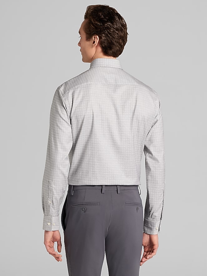 Awearness Kenneth Cole Slim Fit Grid Dress Shirt