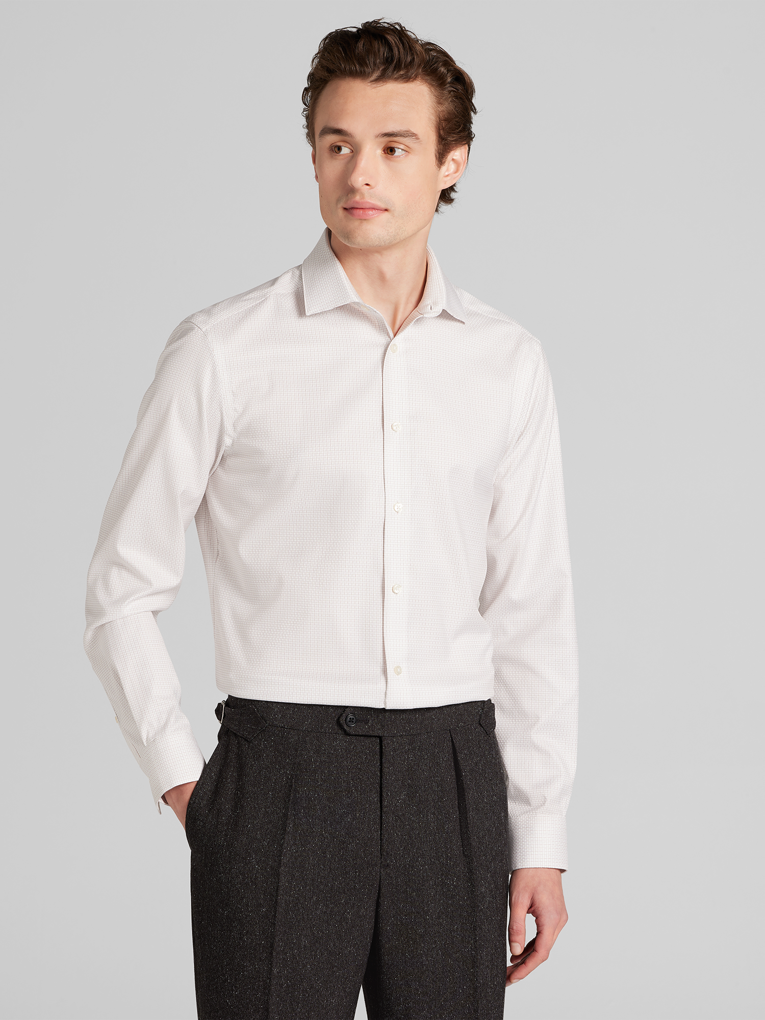 Slim Fit Check Dress Shirt