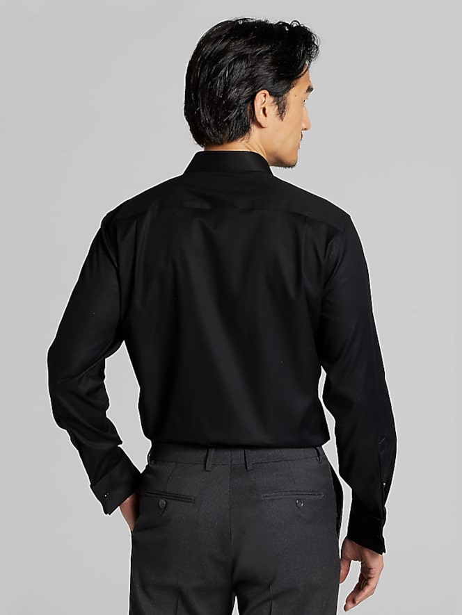 Pronto Uomo Slim Fit French Cuff Twill Formal Dress Shirt