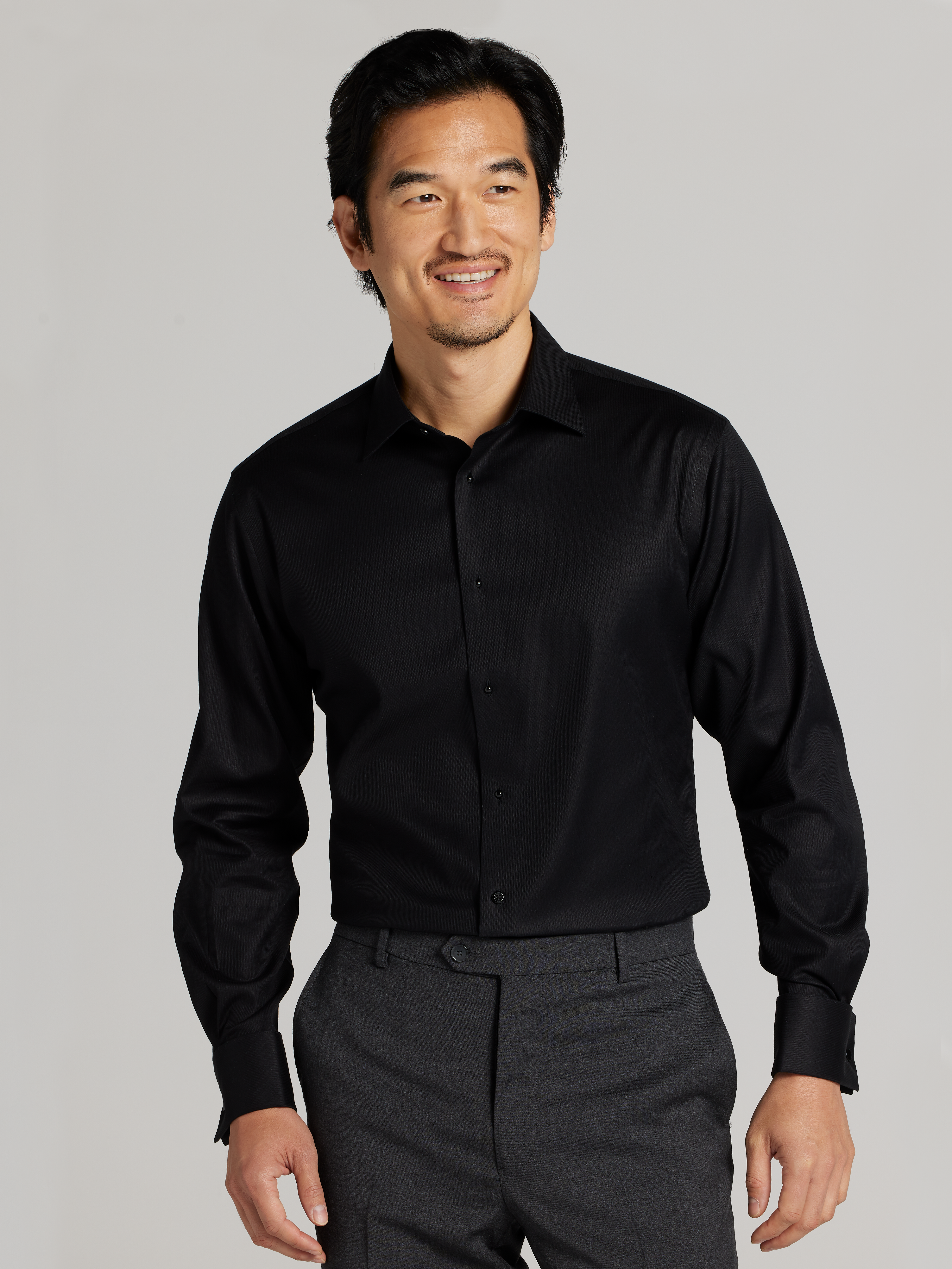 Slim Fit Twill Formal Dress Shirt