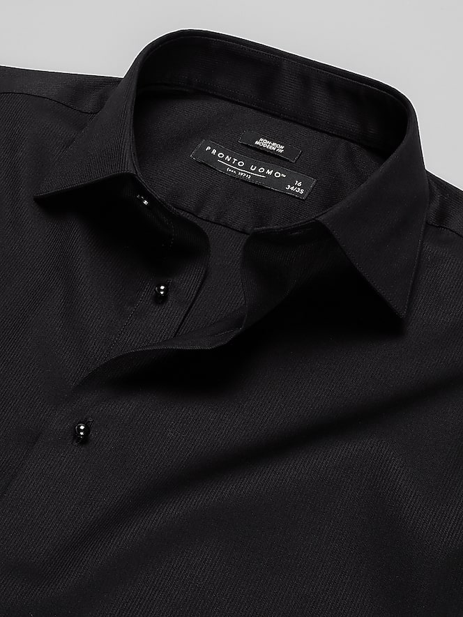 Pronto Uomo Modern Fit Twill French Cuff Formal Dress Shirt
