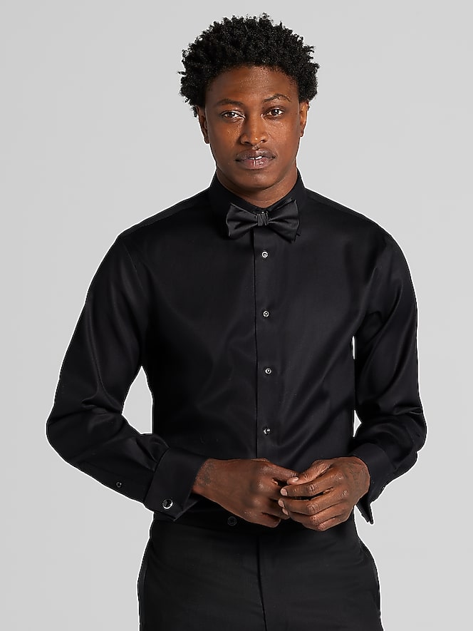 Pronto Uomo Modern Fit Twill French Cuff Formal Dress Shirt