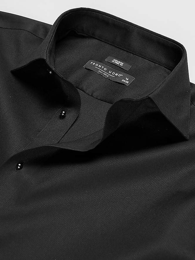 Pronto Uomo Classic Fit French Cuff Twill Formal Dress Shirt