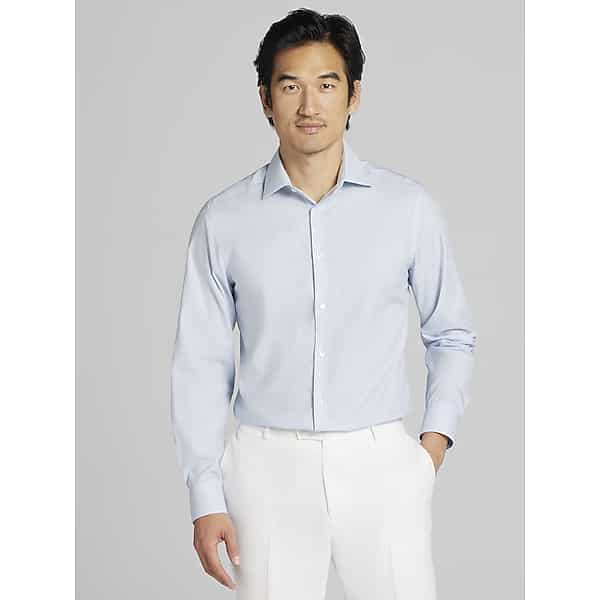Calvin Klein Men's Slim Fit Dress Shirt Blue Check - Size: 16 1/2 34/35
