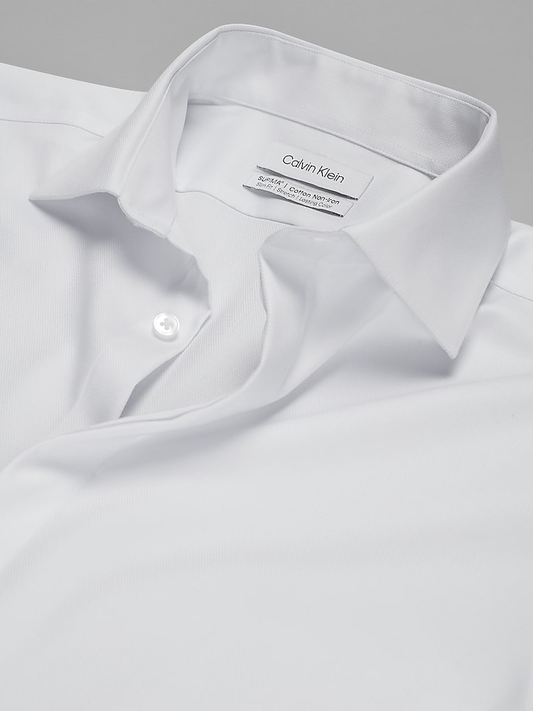 Calvin Klein Men's Slim Fit Dress Shirt - White - Size 17 32/33
