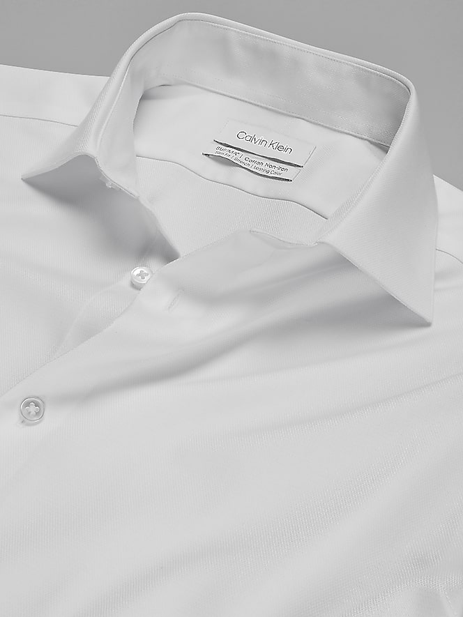 Calvin Klein Slim Fit Solid French Cuff Dress Shirt