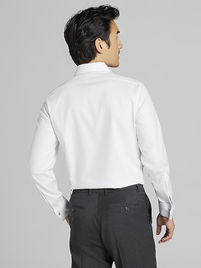 Calvin Klein Slim Fit Solid French Cuff Dress Shirt