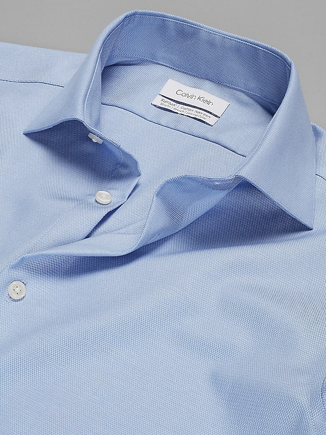 Calvin Klein Slim Fit Solid French Cuff Dress Shirt