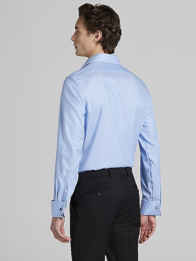 Calvin Klein Slim Fit Solid French Cuff Dress Shirt