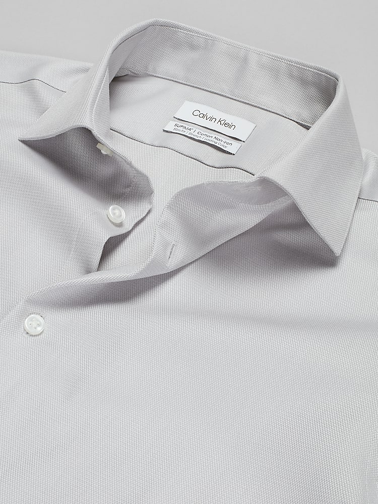 fitted lace wedding dress Amazon.com: Calvin Klein Men's Non Iron Slim Fit French Cuff Dress Shirt  Shirt, Blue, 14